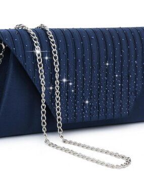 Women Evening Bags Wedding Purses Handbags Party Clutches | with Detachable Chai